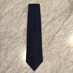 Ermenegildo Zegna Dark Blue Patterned Tie